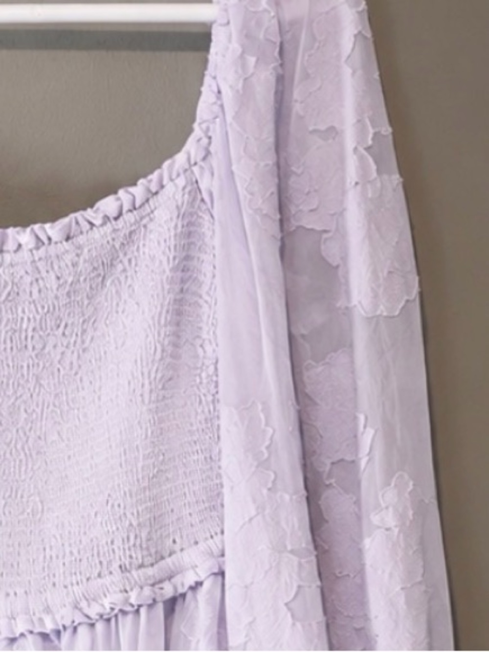 Aritzia WILFRED Tempest Dress Size M Ice Lavender Floral - Picture 4 of 11